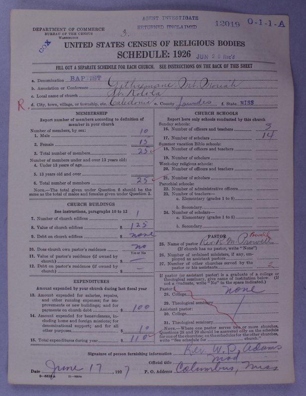 Scan of Negro Baptists: 12019