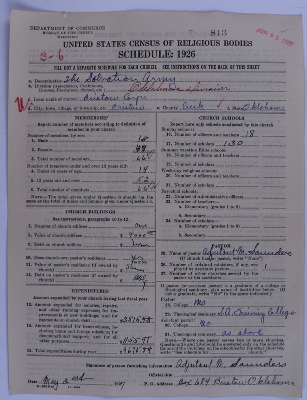 Scan of Salvation Army: 813