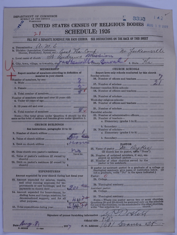 Scan of African Methodist Episcopal Church: 3393