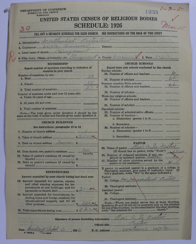 Scan of Methodist Protestant Church: 1235