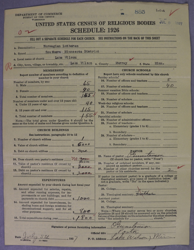 Scan of Norwegian Lutheran Church of America: 885