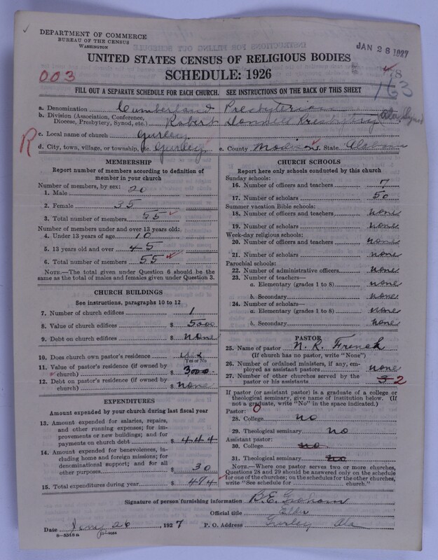 Scan of Cumberland Presbyterian Church: 778