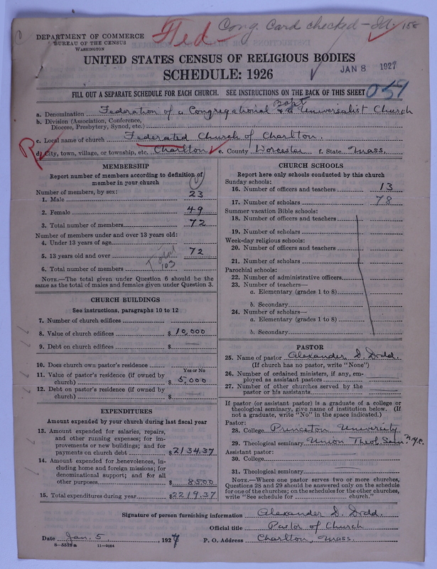 Scan of Federated Churches: 158