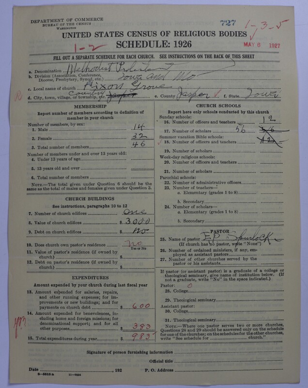 Scan of Methodist Protestant Church: 727