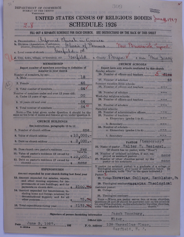 Scan of Reformed Church in America: 309