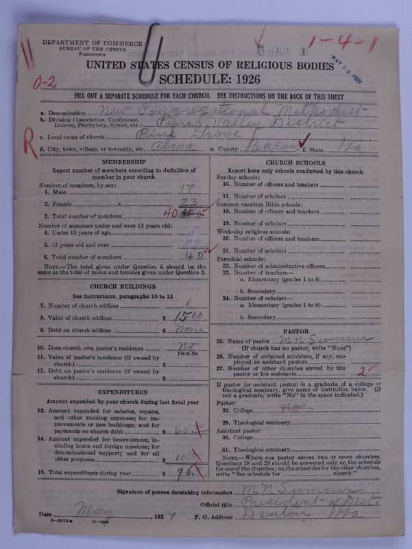 Scan of New Congregational Methodist Church: 1
