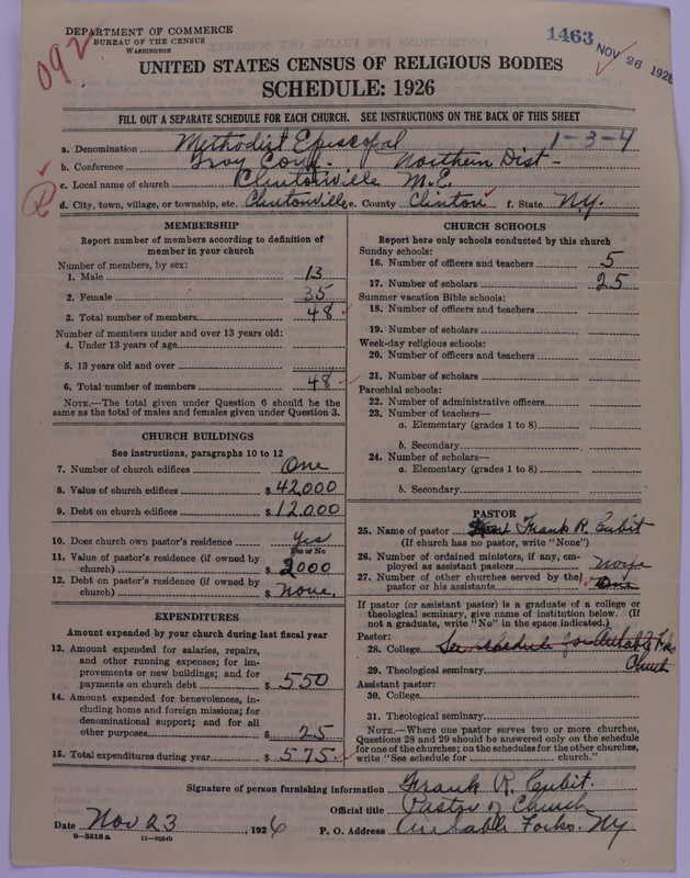 Scan of Methodist Episcopal Church: 1463