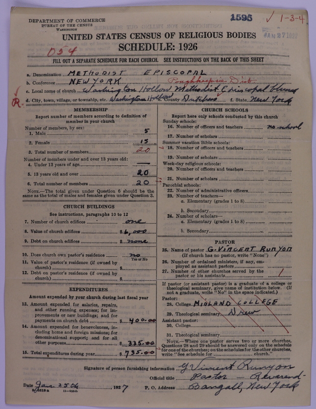 Scan of Methodist Episcopal Church: 1595