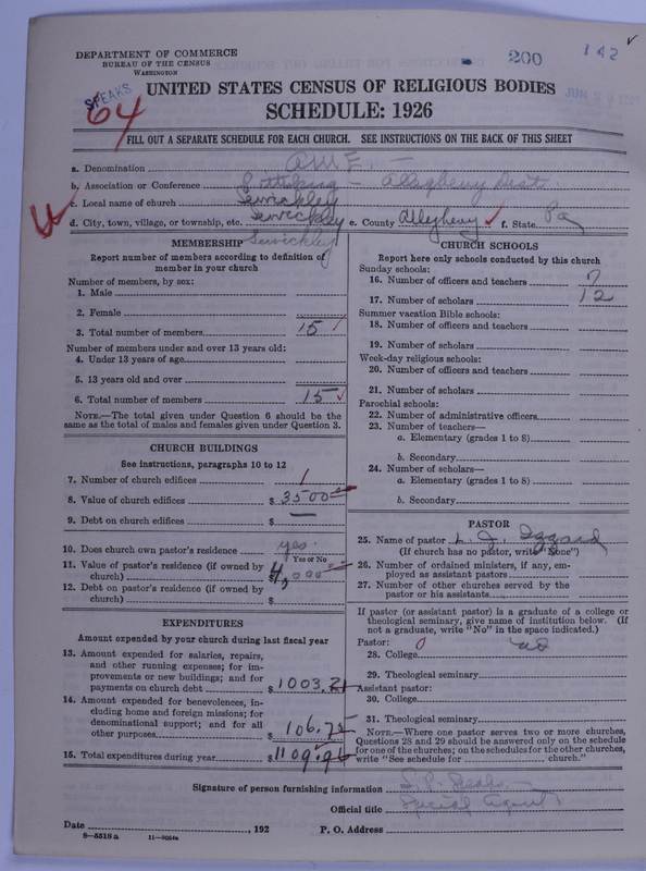 Scan of African Methodist Episcopal Church: 200
