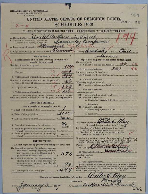 Scan of Church of the United Brethren in Christ: 993