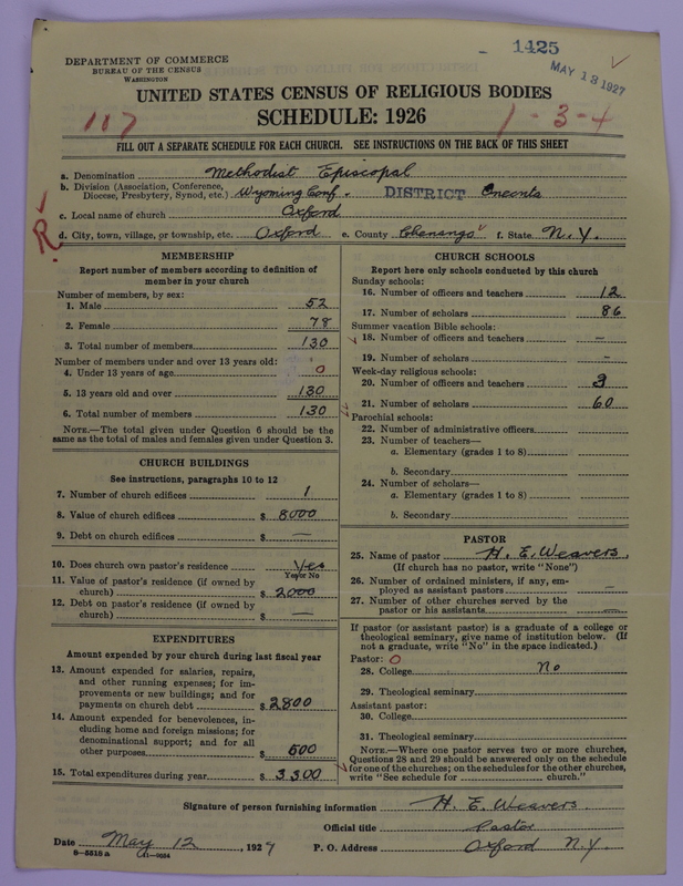 Scan of Methodist Episcopal Church: 1425