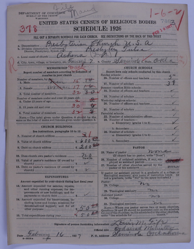 Scan of Presbyterian Church in the United States of America: 7463