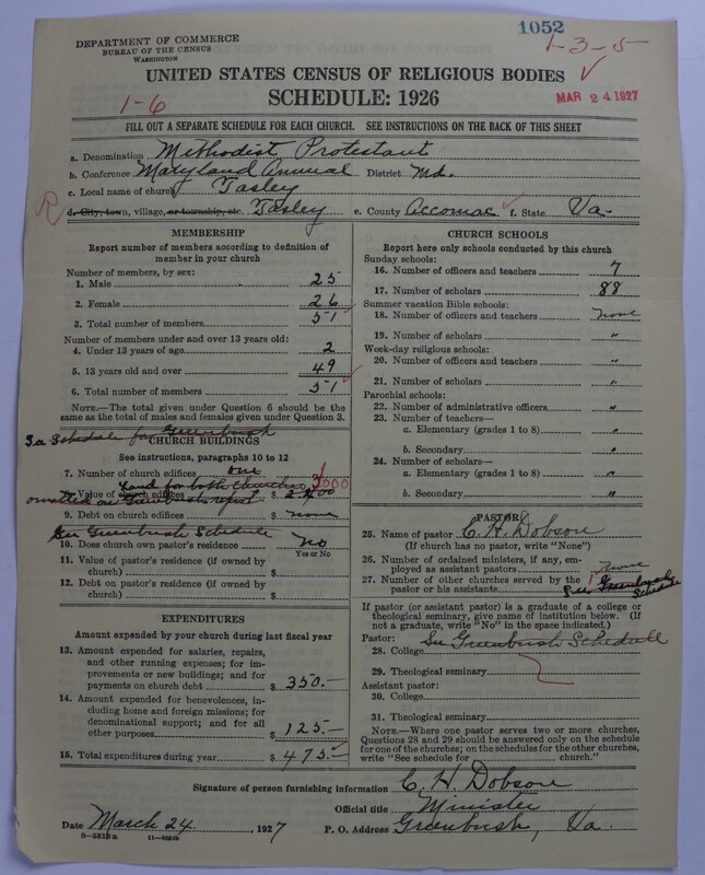 Scan of Methodist Protestant Church: 1052
