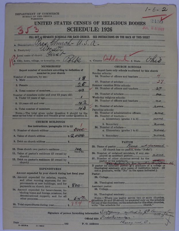 Scan of Presbyterian Church in the United States of America: 2459