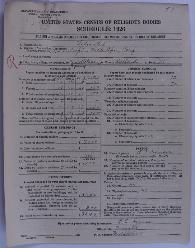 Scan of Federated Churches: 41