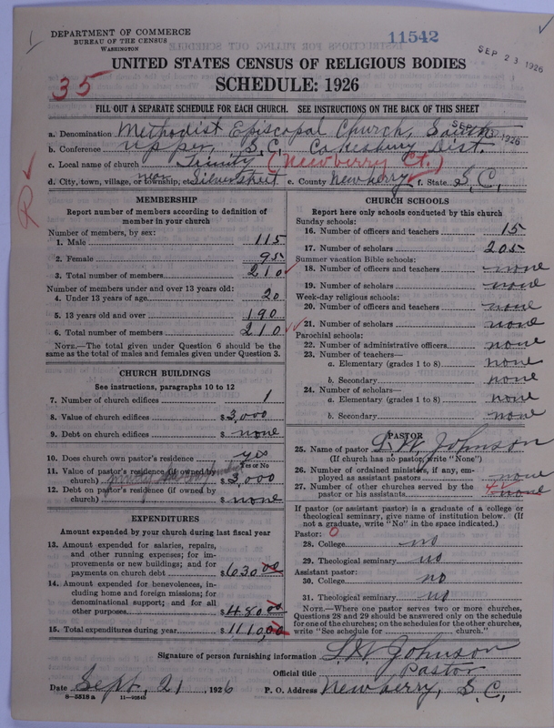 Scan of Methodist Episcopal Church, South: 11542