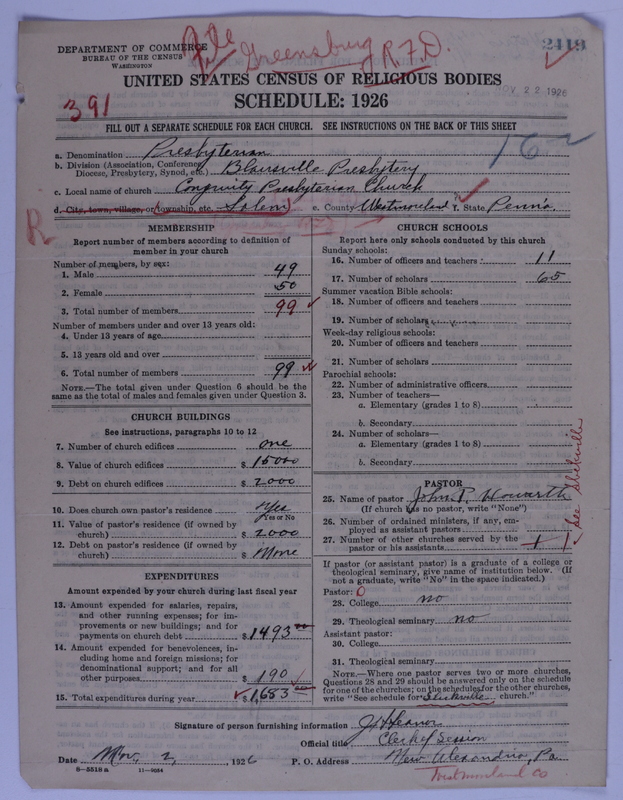 Scan of Presbyterian Church in the United States of America: 2419