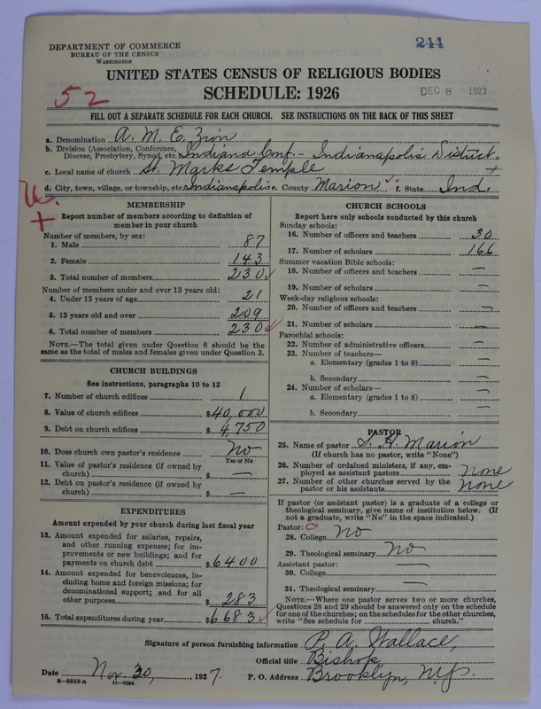 Scan of African Methodist Episcopal Zion Church: 244