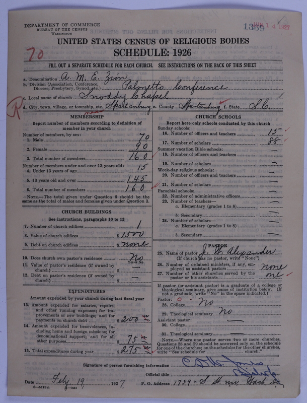 Scan of African Methodist Episcopal Zion Church: 1369