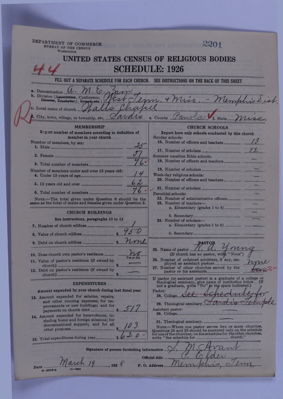 Scan of African Methodist Episcopal Zion Church: 2201