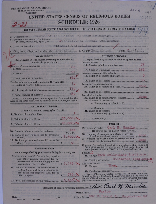 Scan of Church of the United Brethren in Christ: 2342
