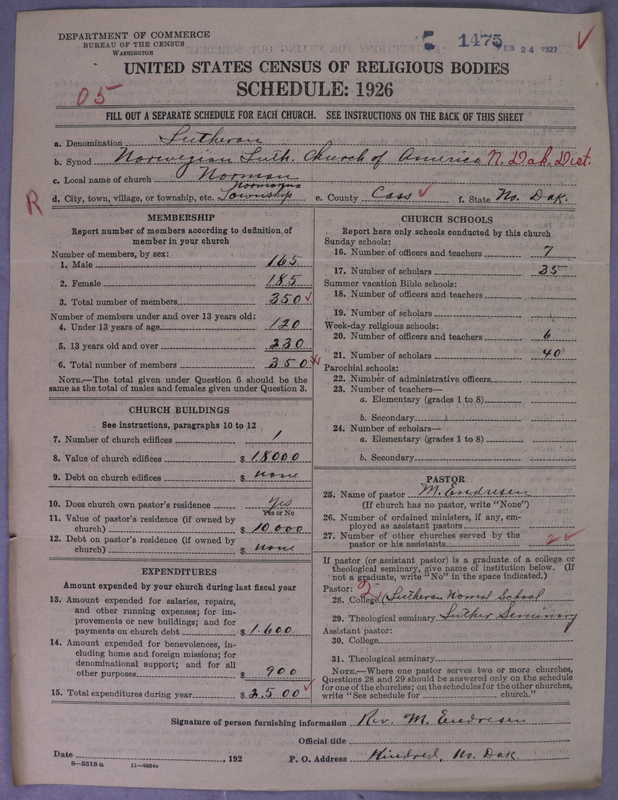 Scan of Norwegian Lutheran Church of America: 1475