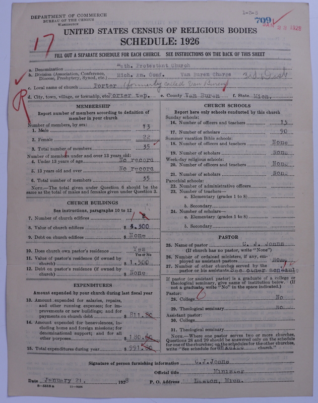 Scan of Methodist Protestant Church: 709