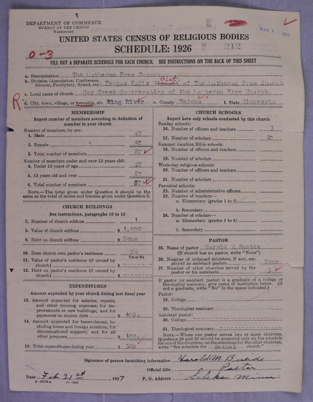Scan of Lutheran Free Church: 212