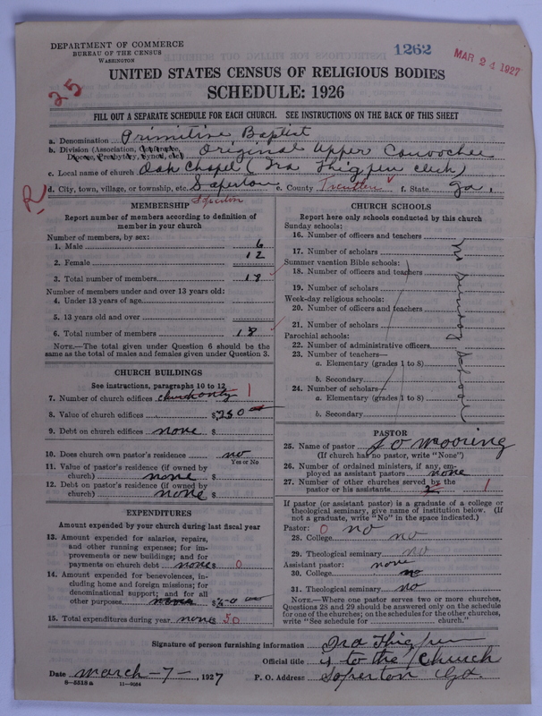 Scan of Primitive Baptists: 1262