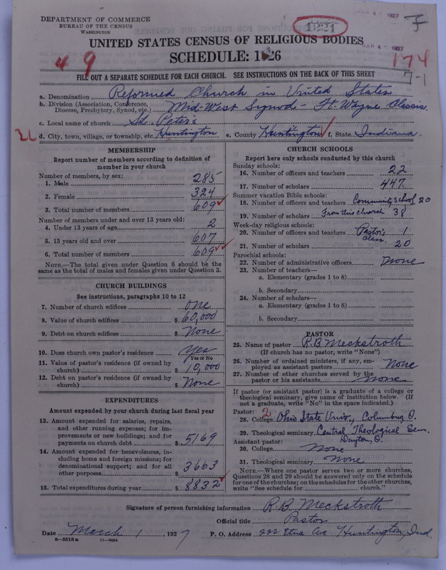 Scan of Reformed Church in the United States: 1221