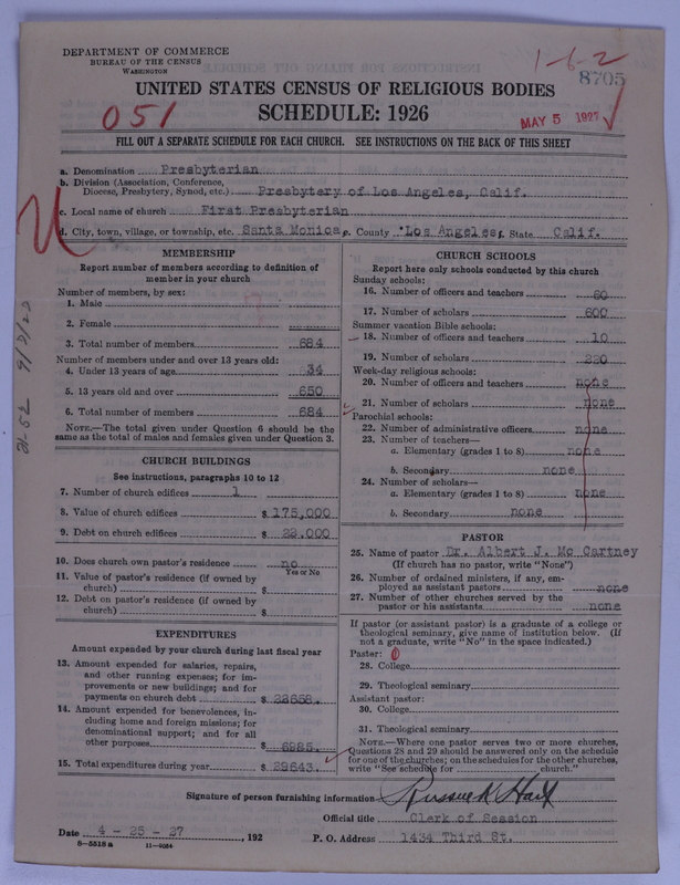 Scan of Presbyterian Church in the United States of America: 8705