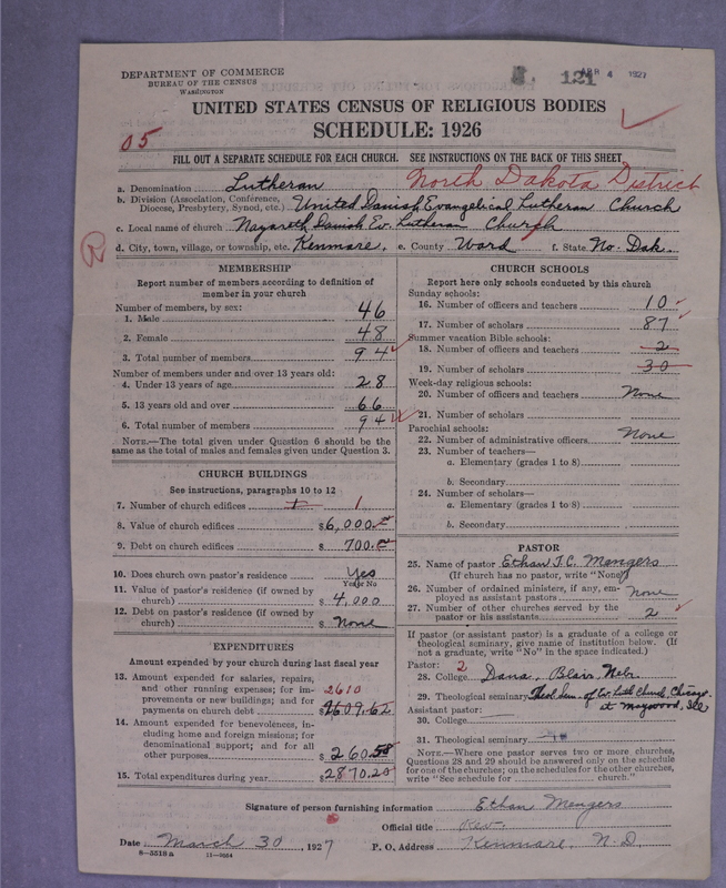 Scan of United Danish Evangelical Lutheran Church in America: 121