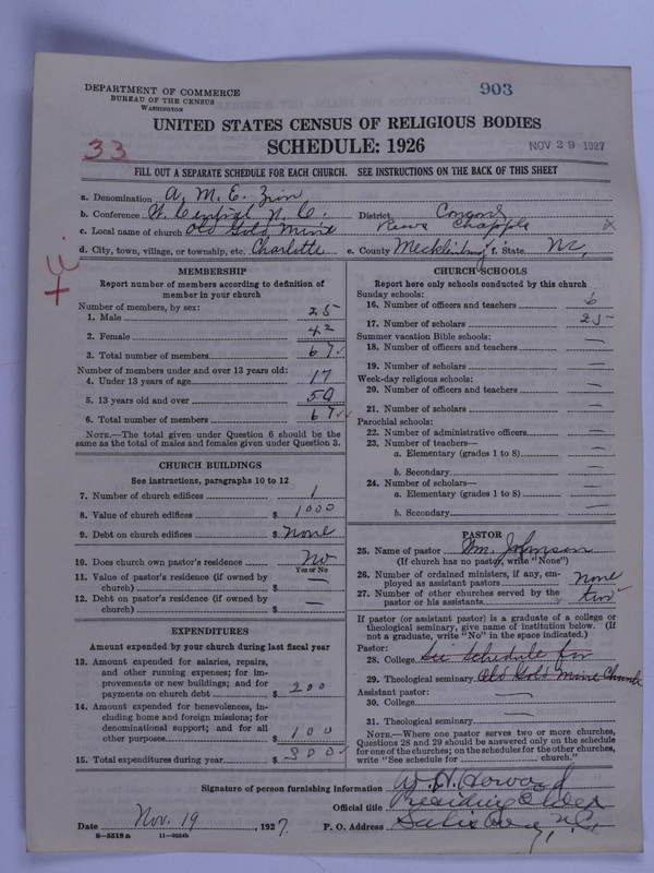 Scan of African Methodist Episcopal Zion Church: 903