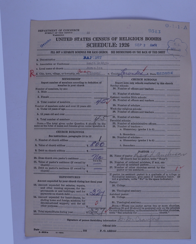 Scan of Negro Baptists: 9513