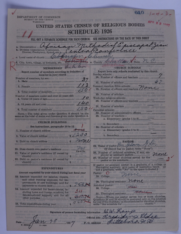 Scan of African Methodist Episcopal Zion Church: 610