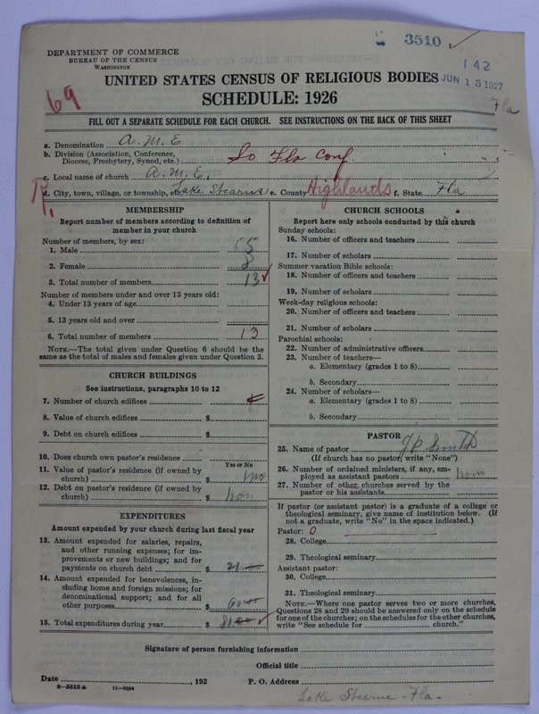 Scan of African Methodist Episcopal Church: 3510