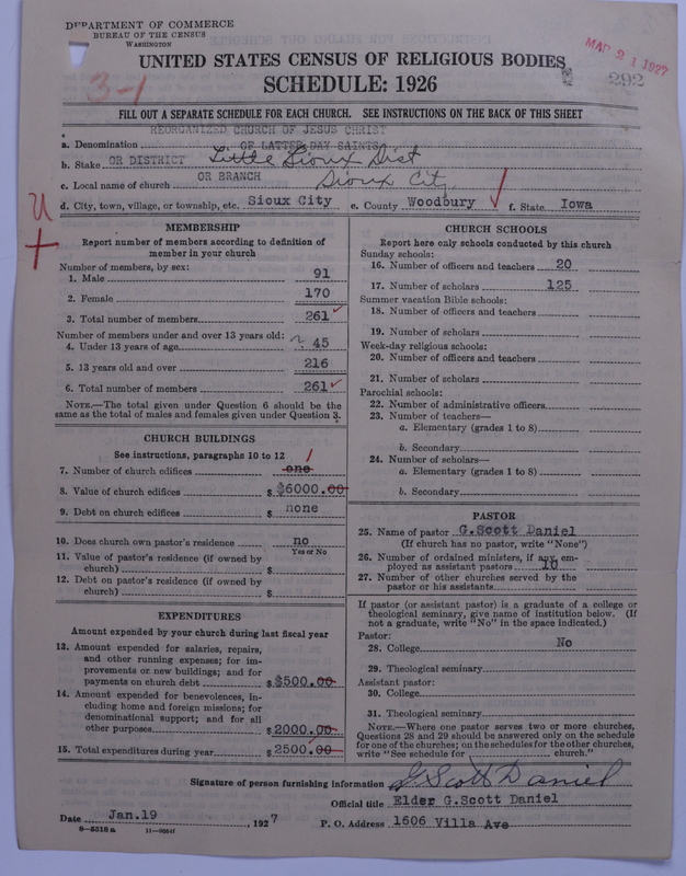 Scan of Reorganized Church of Jesus Christ of Latter Day Saints: 292