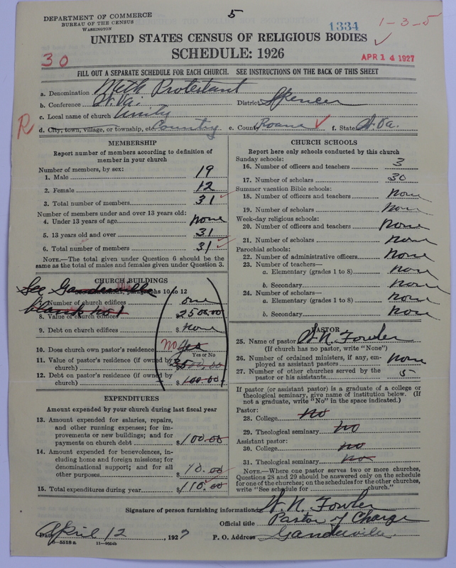 Scan of Methodist Protestant Church: 1334