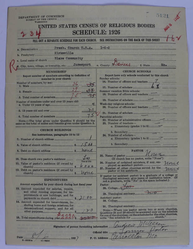 Scan of Presbyterian Church in the United States of America: 5121