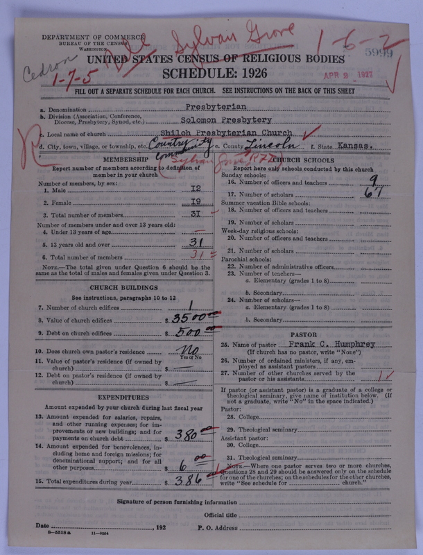 Scan of Presbyterian Church in the United States of America: 5999
