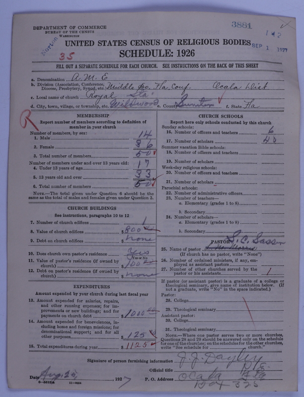 Scan of African Methodist Episcopal Church: 3881