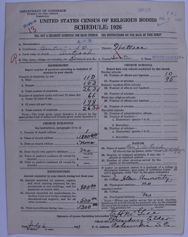 Scan of African Methodist Episcopal Church: 2053