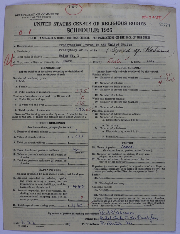 Scan of Presbyterian Church in the United States: 2371