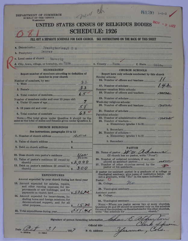 Scan of Presbyterian Church in the United States of America: 8120