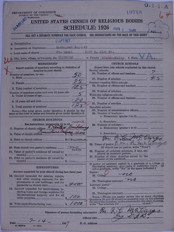 Scan of Negro Baptists: 19718