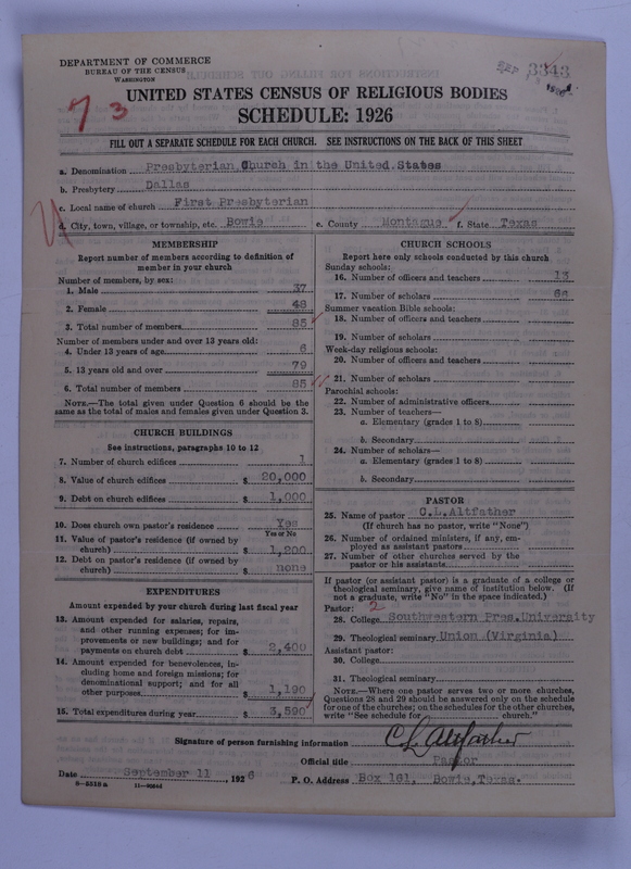 Scan of Presbyterian Church in the United States: 3343