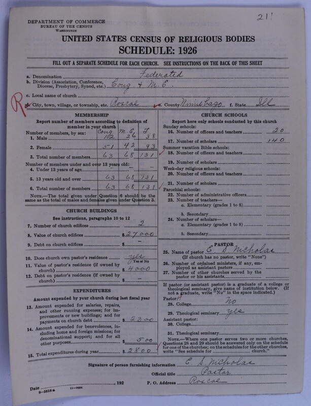Scan of Federated Churches: 211