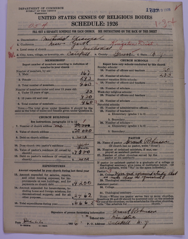 Scan of Methodist Episcopal Church: 1737