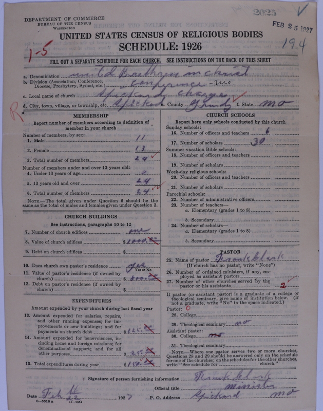 Scan of Church of the United Brethren in Christ: 2025