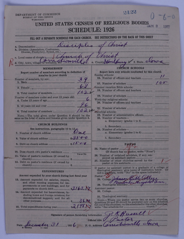 Scan of Disciples of Christ: 2422